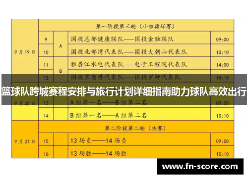 篮球队跨城赛程安排与旅行计划详细指南助力球队高效出行